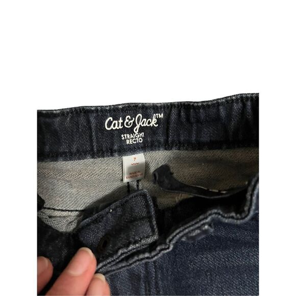 Cat & Jack Jeans Size 7, good condition, straight leg - Picture 2 of 3